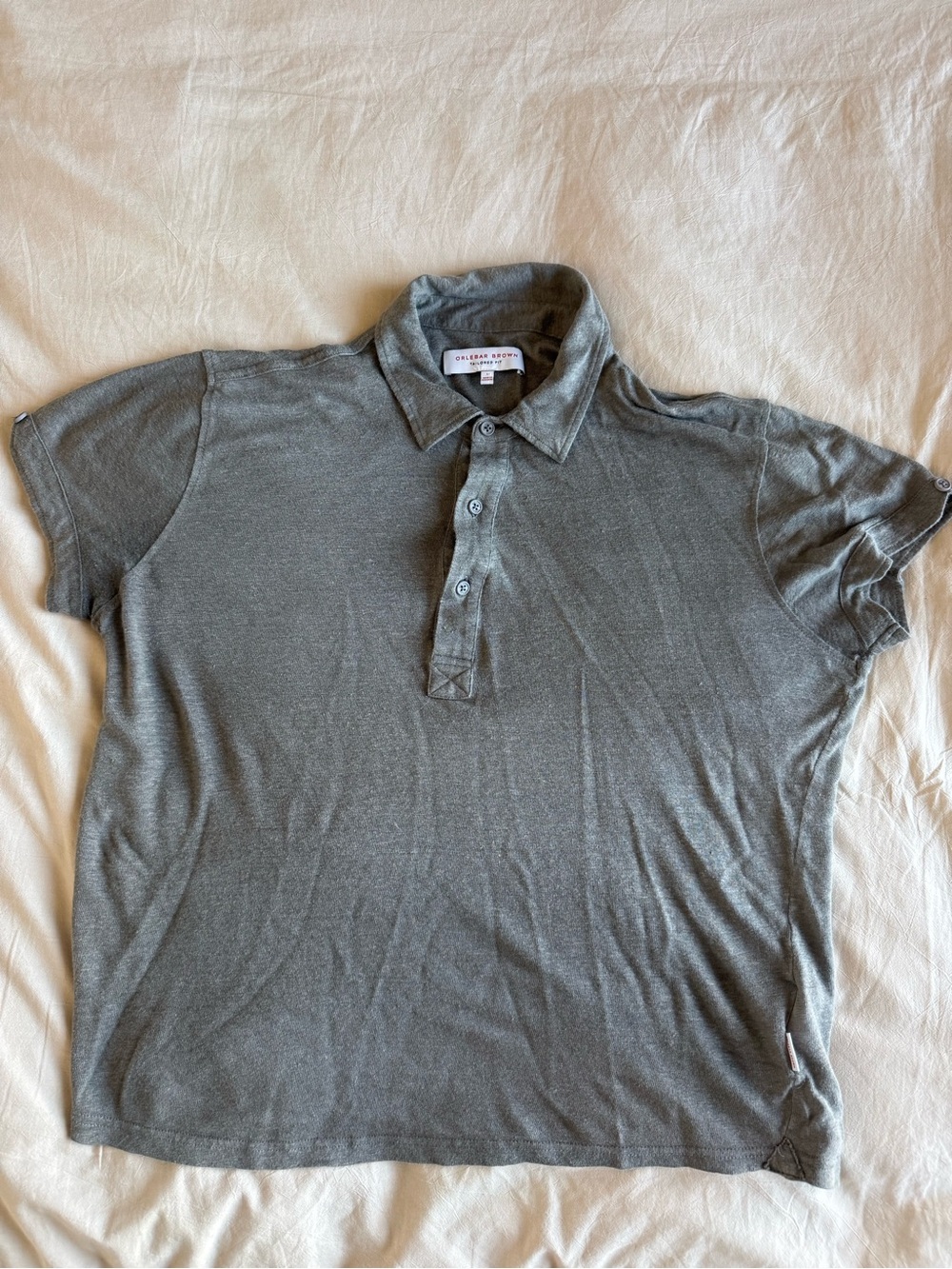 Orlebar Brown Gray Short-Sleeve Polo